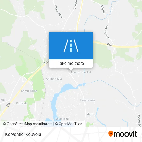 Korventie map