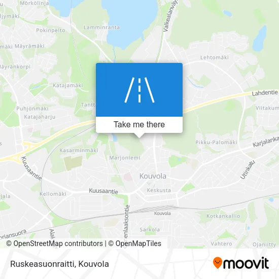 Ruskeasuonraitti map