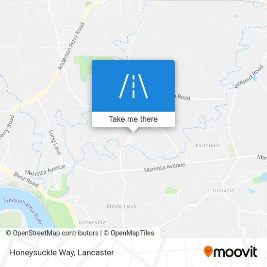 Honeysuckle Way map