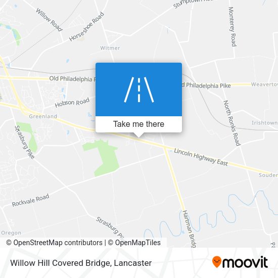 Willow Hill Covered Bridge map