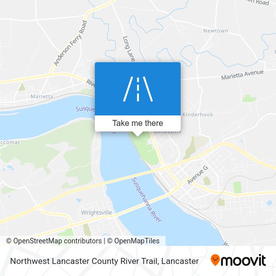 Northwest Lancaster County River Trail map