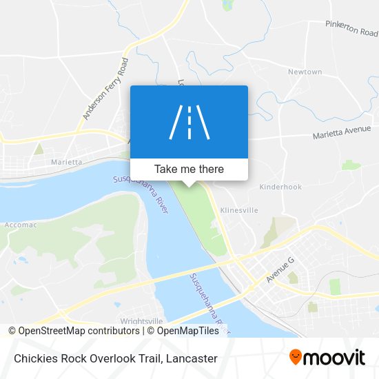 Chickies Rock Overlook Trail map
