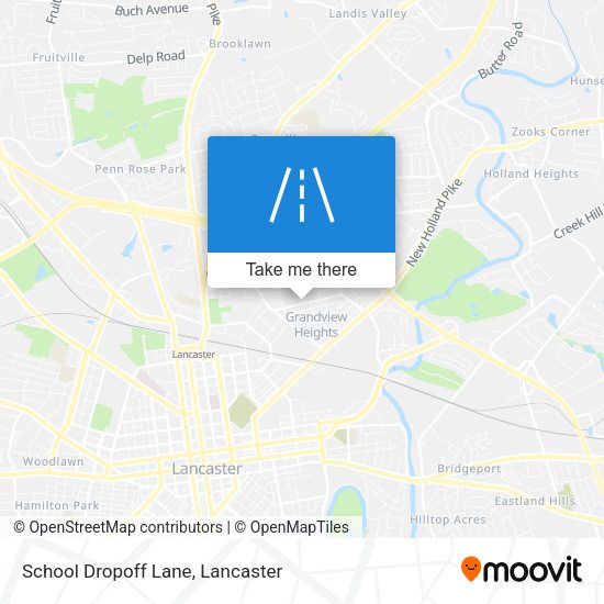 School Dropoff Lane map