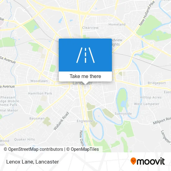 Lenox Lane map