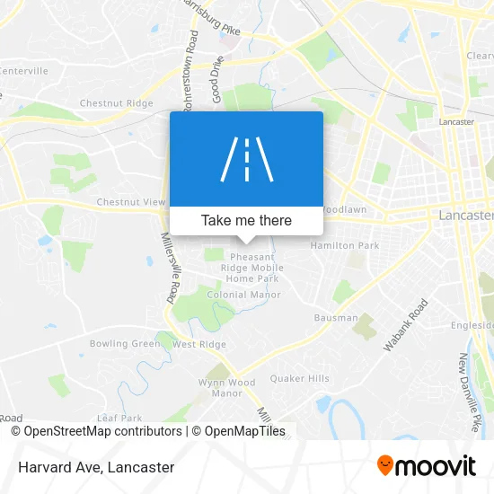 Harvard Ave map