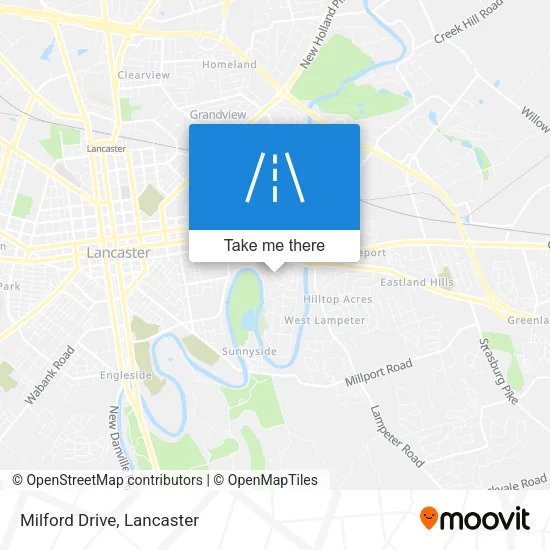 Milford Drive map
