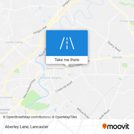 Aberley Lane map