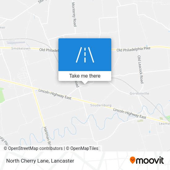 North Cherry Lane map