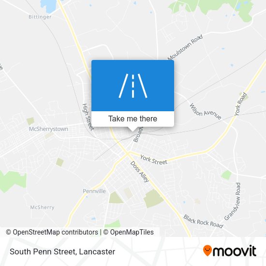 South Penn Street map