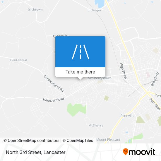 North 3rd Street map