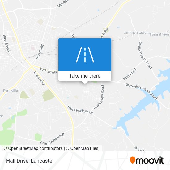 Mapa de Hall Drive