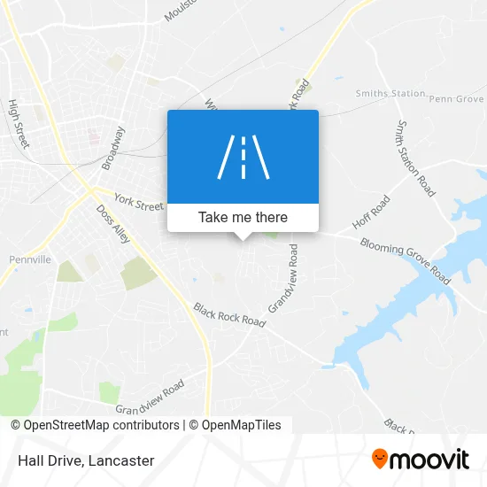 Hall Drive map