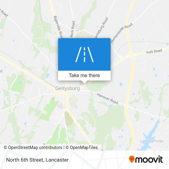 Mapa de North 6th Street