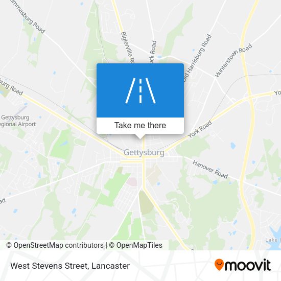 West Stevens Street map