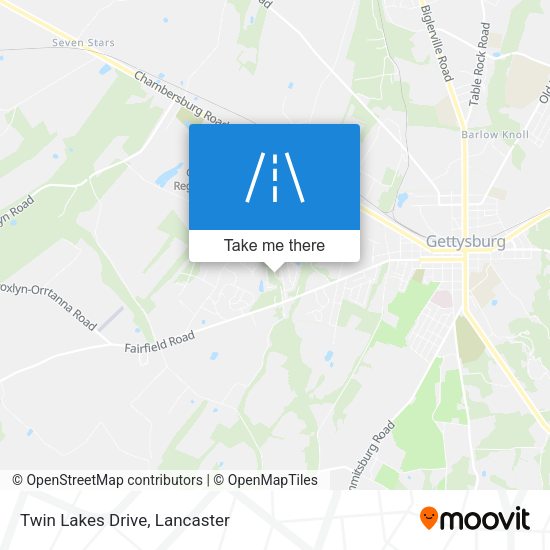 Twin Lakes Drive map