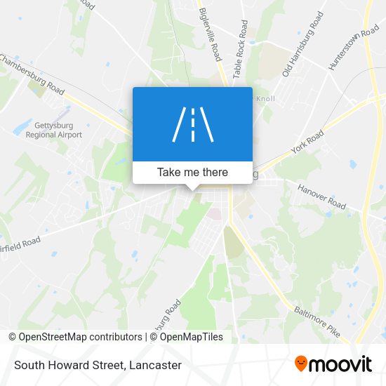 Mapa de South Howard Street