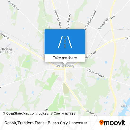Rabbit / Freedom Transit Buses Only map