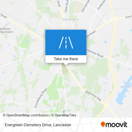 Evergreen Cemetery Drive map