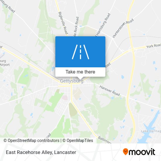 East Racehorse Alley map