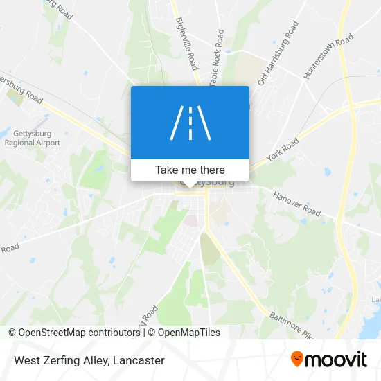 West Zerfing Alley map