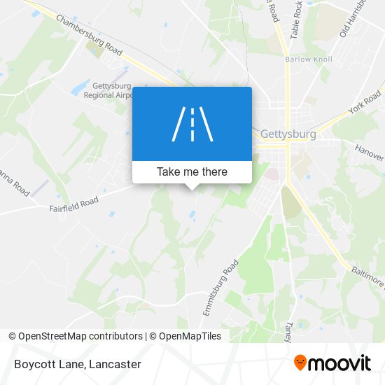 Boycott Lane map