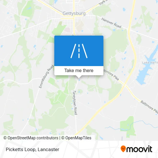 Picketts Loop map