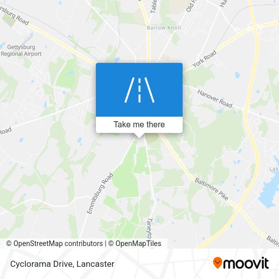 Cyclorama Drive map