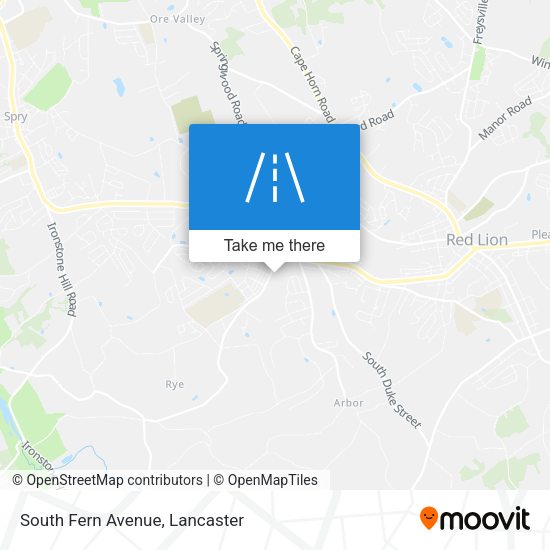 South Fern Avenue map