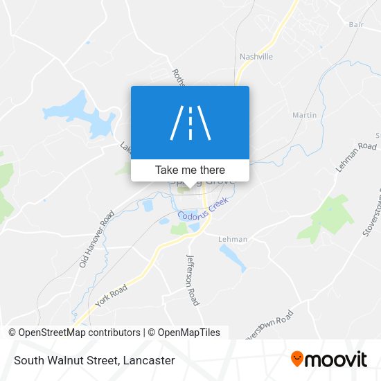 South Walnut Street map