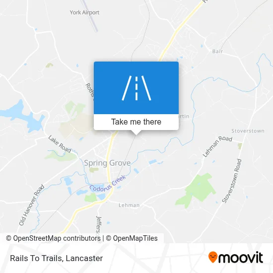 Rails To Trails map