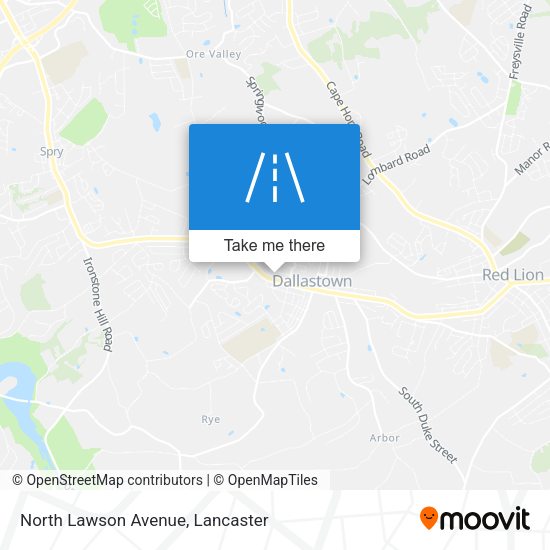 North Lawson Avenue map