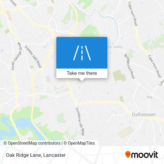 Mapa de Oak Ridge Lane