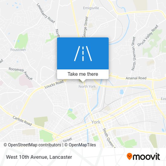 Mapa de West 10th Avenue
