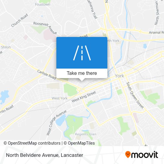 North Belvidere Avenue map