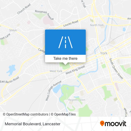 Memorial Boulevard map