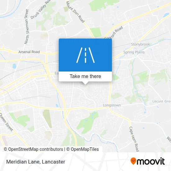 Meridian Lane map