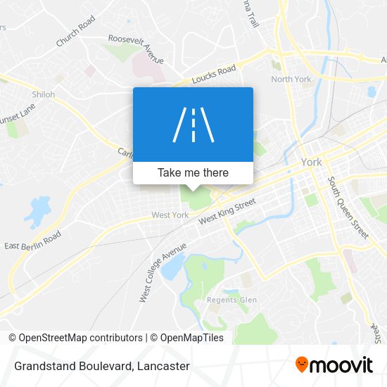 Grandstand Boulevard map