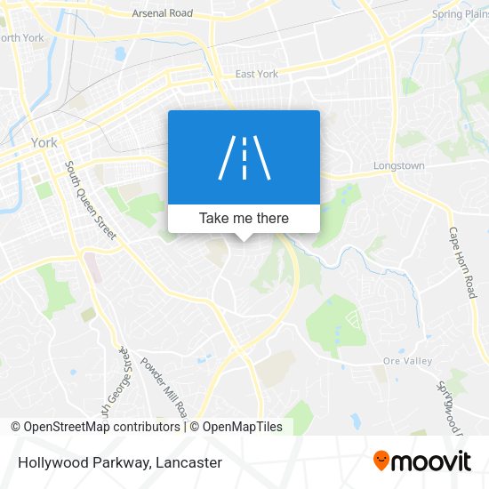 Hollywood Parkway map