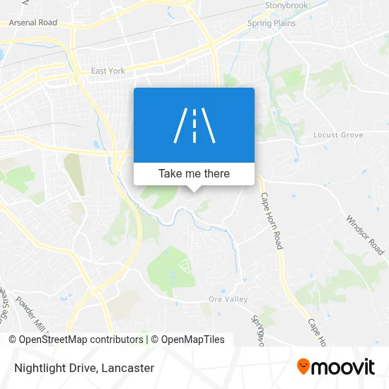 Nightlight Drive map