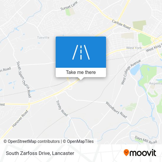 South Zarfoss Drive map