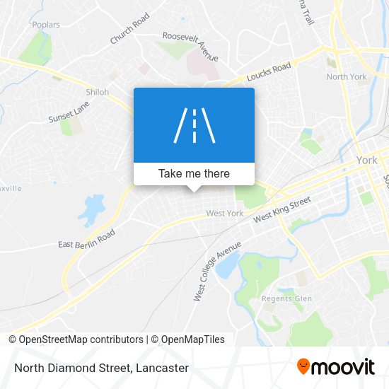 North Diamond Street map