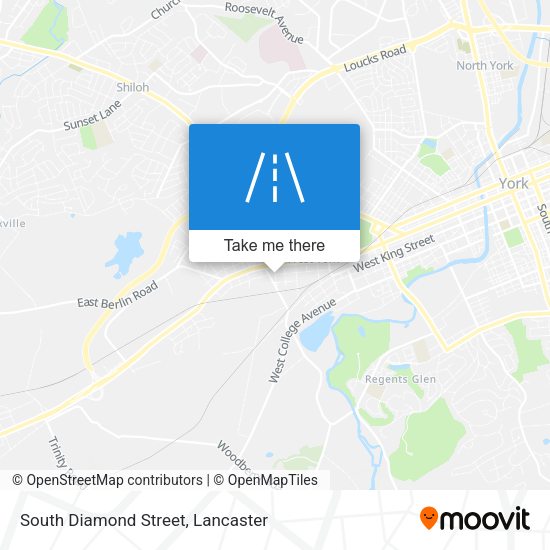 South Diamond Street map