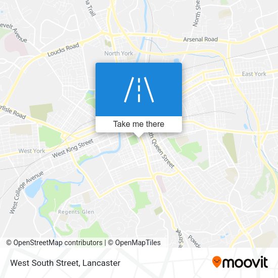West South Street map