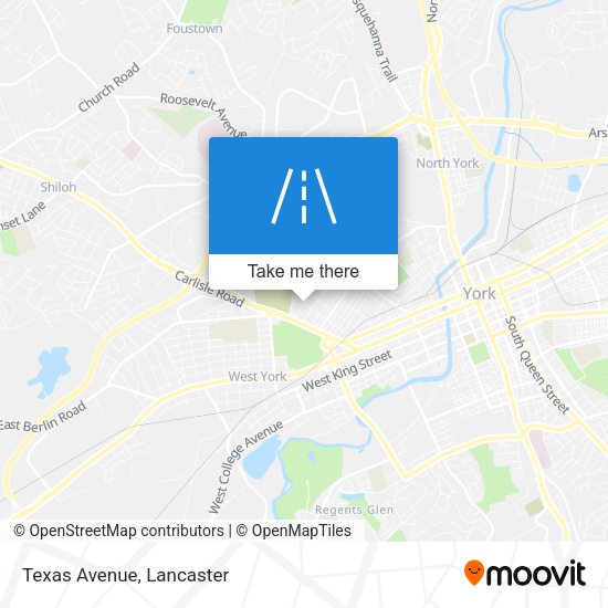 Mapa de Texas Avenue