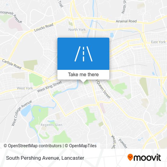 South Pershing Avenue map