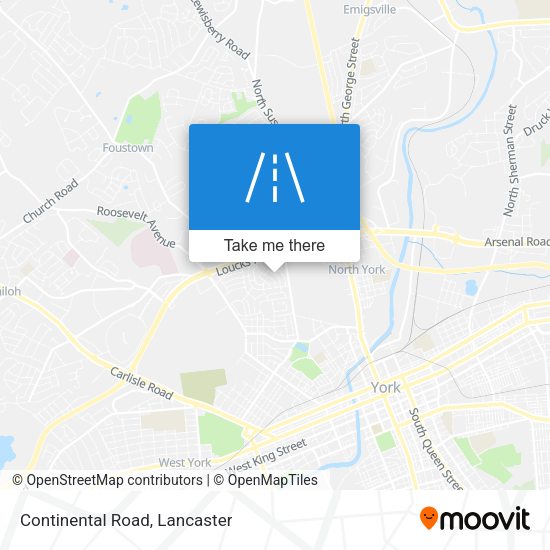 Mapa de Continental Road