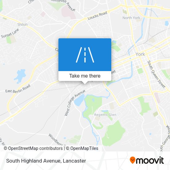 South Highland Avenue map