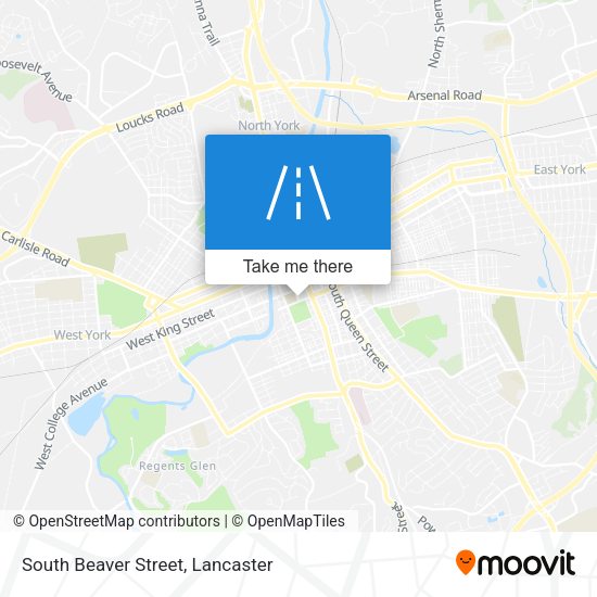 South Beaver Street map