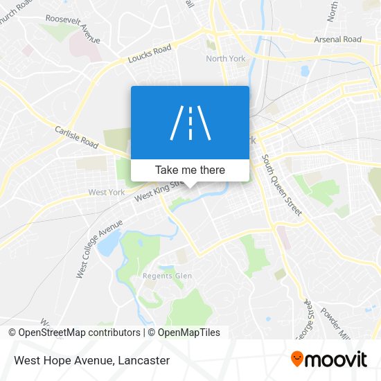 West Hope Avenue map