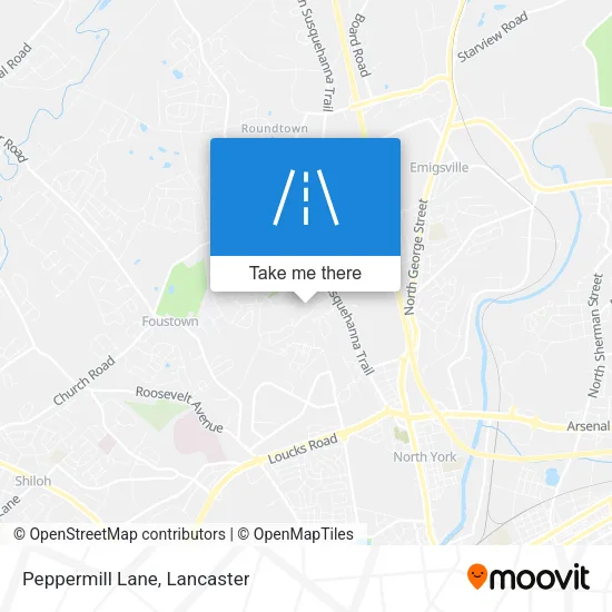 Peppermill Lane map